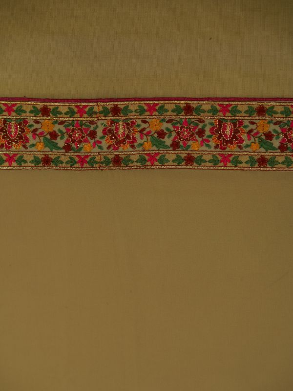 Beige Resham Georgette Saree