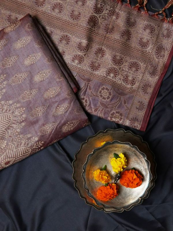 Mauve Banarasi Suit Set
