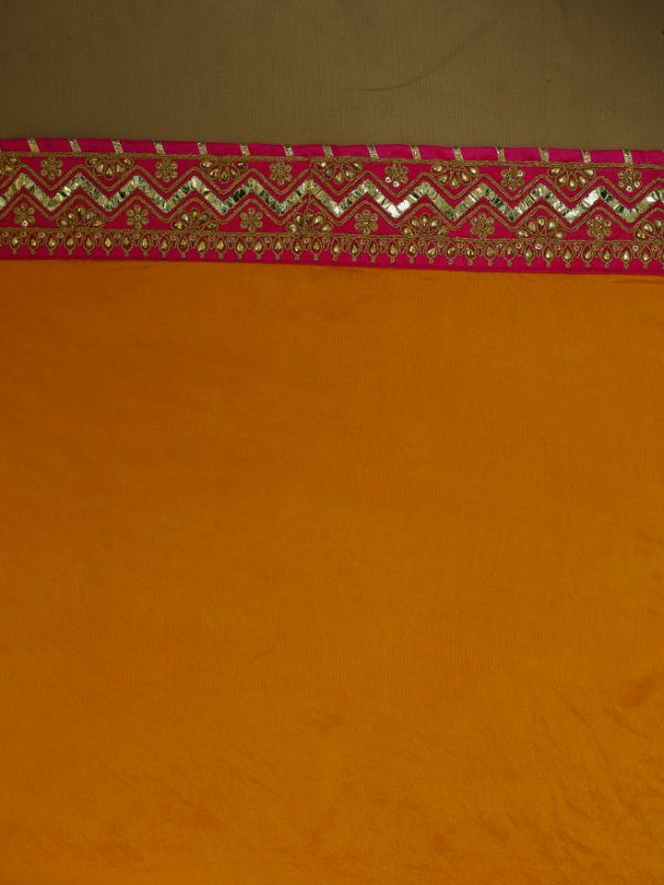 Pink Bandhani Saree With Heavy Border - Krishanlalraman