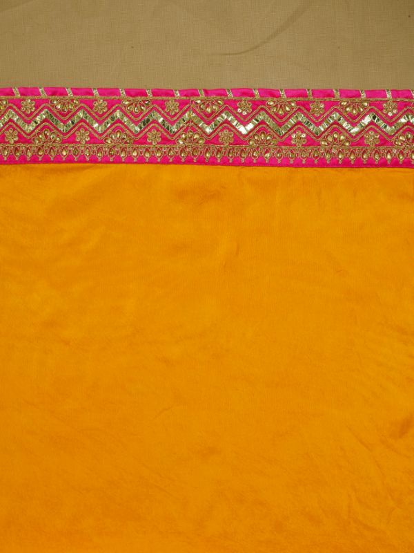 Pink Bandhani Saree With Heavy Border